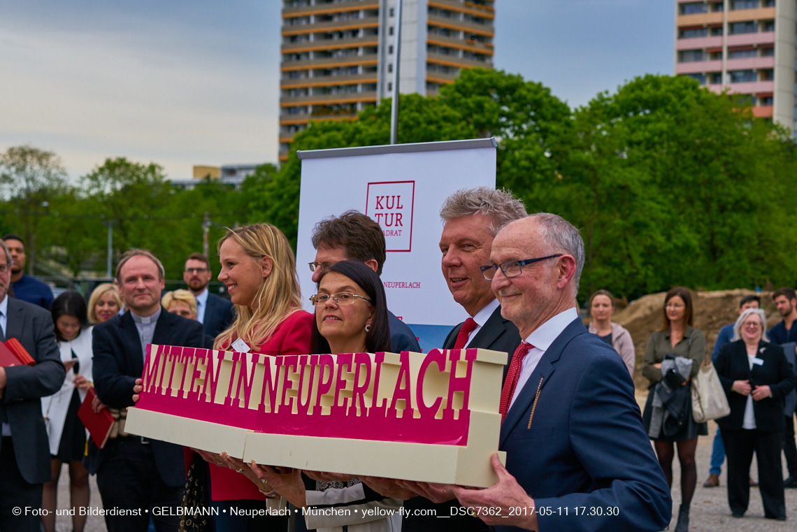 11. Mai 2017 - Grundsteinlegung für die LOGE und dem Kulturquadrat in Neuperlach